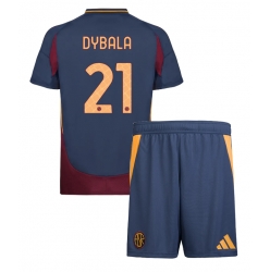 Fotbollsset Barn AS Roma Paulo Dybala #21 Tredje Tröja 2024-25 Mini-Kit Kortärmad (+ korta byxor)