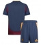 Fotbollsset Barn AS Roma Tredje Tröja 2024-25 Mini-Kit Kortärmad (+ korta byxor)