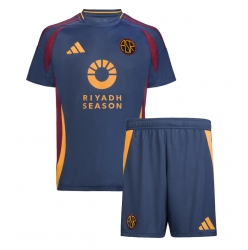 Fotbollsset Barn AS Roma Tredje Tröja 2024-25 Mini-Kit Kortärmad (+ korta byxor)