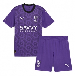 Fotbollsset Barn Al-Hilal Tredje Tröja 2024-25 Mini-Kit Kortärmad (+ korta byxor)