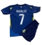 Fotbollsset Barn Al-Nassr Cristiano Ronaldo #7 Bortatröja 2024-25 Mini-Kit Kortärmad (+ korta byxor)