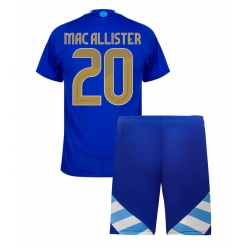 Fotbollsset Barn Argentina Alexis Mac Allister #20 Bortatröja Copa America 2024 Mini-Kit Kortärmad (+ korta byxor)