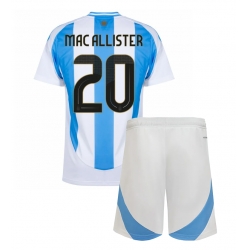 Fotbollsset Barn Argentina Alexis Mac Allister #20 Hemmatröja Copa America 2024 Mini-Kit Kortärmad (+ korta byxor)