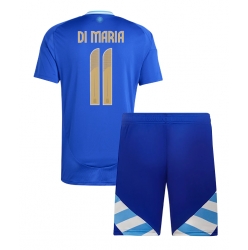 Fotbollsset Barn Argentina Angel Di Maria #11 Bortatröja Copa America 2024 Mini-Kit Kortärmad (+ korta byxor)