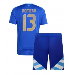 Fotbollsset Barn Argentina Cristian Romero #13 Bortatröja Copa America 2024 Mini-Kit Kortärmad (+ korta byxor)