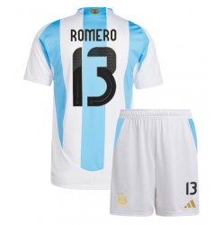 Fotbollsset Barn Argentina Cristian Romero #13 Hemmatröja Copa America 2024 Mini-Kit Kortärmad (+ korta byxor)