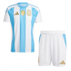 Fotbollsset Barn Argentina Hemmatröja Copa America 2024 Mini-Kit Kortärmad (+ korta byxor)