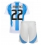 Fotbollsset Barn Argentina Lautaro Martinez #22 Hemmatröja Copa America 2024 Mini-Kit Kortärmad (+ korta byxor)