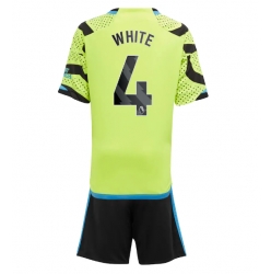 Fotbollsset Barn Arsenal Ben White #4 Bortatröja 2023-24 Mini-Kit Kortärmad (+ korta byxor)