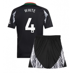 Fotbollsset Barn Arsenal Ben White #4 Bortatröja 2024-25 Mini-Kit Kortärmad (+ korta byxor)