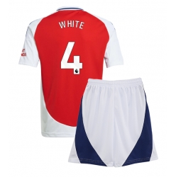 Fotbollsset Barn Arsenal Ben White #4 Hemmatröja 2024-25 Mini-Kit Kortärmad (+ korta byxor)