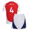 Fotbollsset Barn Arsenal Ben White #4 Hemmatröja 2024-25 Mini-Kit Kortärmad (+ korta byxor)