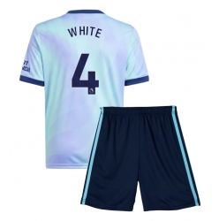 Fotbollsset Barn Arsenal Ben White #4 Tredje Tröja 2024-25 Mini-Kit Kortärmad (+ korta byxor)