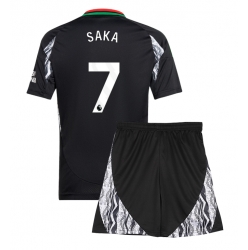 Fotbollsset Barn Arsenal Bukayo Saka #7 Bortatröja 2024-25 Mini-Kit Kortärmad (+ korta byxor)