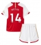 Fotbollsset Barn Arsenal Eddie Nketiah #14 Hemmatröja 2023-24 Mini-Kit Kortärmad (+ korta byxor)