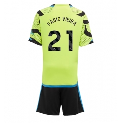 Fotbollsset Barn Arsenal Fabio Vieira #21 Bortatröja 2023-24 Mini-Kit Kortärmad (+ korta byxor)