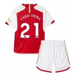 Fotbollsset Barn Arsenal Fabio Vieira #21 Hemmatröja 2023-24 Mini-Kit Kortärmad (+ korta byxor)