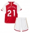 Fotbollsset Barn Arsenal Fabio Vieira #21 Hemmatröja 2023-24 Mini-Kit Kortärmad (+ korta byxor)