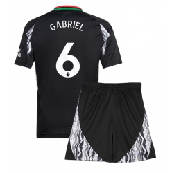 Fotbollsset Barn Arsenal Gabriel Magalhaes #6 Bortatröja 2024-25 Mini-Kit Kortärmad (+ korta byxor)