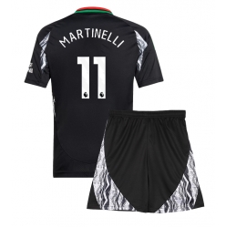 Fotbollsset Barn Arsenal Gabriel Martinelli #11 Bortatröja 2024-25 Mini-Kit Kortärmad (+ korta byxor)