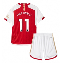 Fotbollsset Barn Arsenal Gabriel Martinelli #11 Hemmatröja 2023-24 Mini-Kit Kortärmad (+ korta byxor)