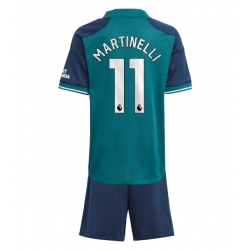 Fotbollsset Barn Arsenal Gabriel Martinelli #11 Tredje Tröja 2023-24 Mini-Kit Kortärmad (+ korta byxor)