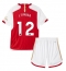 Fotbollsset Barn Arsenal Jurrien Timber #12 Hemmatröja 2023-24 Mini-Kit Kortärmad (+ korta byxor)