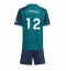 Fotbollsset Barn Arsenal Jurrien Timber #12 Tredje Tröja 2023-24 Mini-Kit Kortärmad (+ korta byxor)