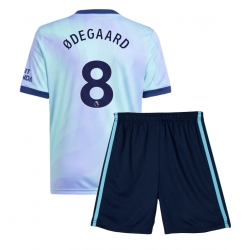 Fotbollsset Barn Arsenal Martin Odegaard #8 Tredje Tröja 2024-25 Mini-Kit Kortärmad (+ korta byxor)