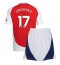 Fotbollsset Barn Arsenal Oleksandr Zinchenko #17 Hemmatröja 2024-25 Mini-Kit Kortärmad (+ korta byxor)