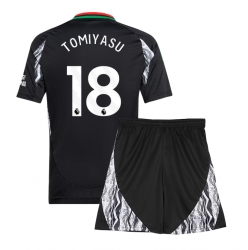 Fotbollsset Barn Arsenal Takehiro Tomiyasu #18 Bortatröja 2024-25 Mini-Kit Kortärmad (+ korta byxor)