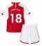 Fotbollsset Barn Arsenal Takehiro Tomiyasu #18 Hemmatröja 2023-24 Mini-Kit Kortärmad (+ korta byxor)