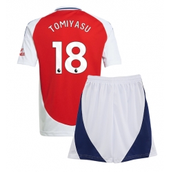 Fotbollsset Barn Arsenal Takehiro Tomiyasu #18 Hemmatröja 2024-25 Mini-Kit Kortärmad (+ korta byxor)