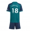 Fotbollsset Barn Arsenal Takehiro Tomiyasu #18 Tredje Tröja 2023-24 Mini-Kit Kortärmad (+ korta byxor)