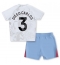 Fotbollsset Barn Aston Villa Diego Carlos #3 Bortatröja 2023-24 Mini-Kit Kortärmad (+ korta byxor)