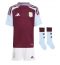 Fotbollsset Barn Aston Villa Ezri Konsa #4 Hemmatröja 2024-25 Mini-Kit Kortärmad (+ korta byxor)