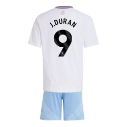 Fotbollsset Barn Aston Villa Jhon Duran #9 Bortatröja 2024-25 Mini-Kit Kortärmad (+ korta byxor)