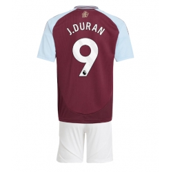 Fotbollsset Barn Aston Villa Jhon Duran #9 Hemmatröja 2024-25 Mini-Kit Kortärmad (+ korta byxor)