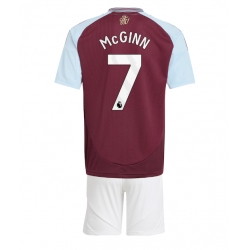 Fotbollsset Barn Aston Villa John McGinn #7 Hemmatröja 2024-25 Mini-Kit Kortärmad (+ korta byxor)