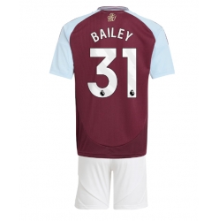 Fotbollsset Barn Aston Villa Leon Bailey #31 Hemmatröja 2024-25 Mini-Kit Kortärmad (+ korta byxor)