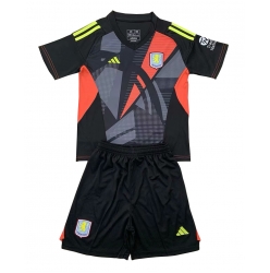 Fotbollsset Barn Aston Villa Målvakt Bortatröja 2024-25 Mini-Kit Kortärmad (+ korta byxor)