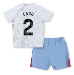 Fotbollsset Barn Aston Villa Matty Cash #2 Bortatröja 2023-24 Mini-Kit Kortärmad (+ korta byxor)