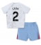 Fotbollsset Barn Aston Villa Matty Cash #2 Bortatröja 2023-24 Mini-Kit Kortärmad (+ korta byxor)