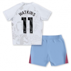 Fotbollsset Barn Aston Villa Ollie Watkins #11 Bortatröja 2023-24 Mini-Kit Kortärmad (+ korta byxor)