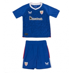 Fotbollsset Barn Athletic Bilbao Bortatröja 2024-25 Mini-Kit Kortärmad (+ korta byxor)