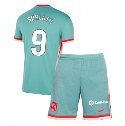 Fotbollsset Barn Atletico Madrid Alexander Sorloth #9 Bortatröja 2024-25 Mini-Kit Kortärmad (+ korta byxor)