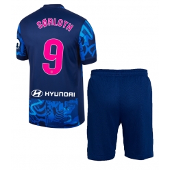 Fotbollsset Barn Atletico Madrid Alexander Sorloth #9 Tredje Tröja 2024-25 Mini-Kit Kortärmad (+ korta byxor)