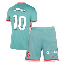 Fotbollsset Barn Atletico Madrid Angel Correa #10 Bortatröja 2024-25 Mini-Kit Kortärmad (+ korta byxor)