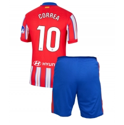 Fotbollsset Barn Atletico Madrid Angel Correa #10 Hemmatröja 2024-25 Mini-Kit Kortärmad (+ korta byxor)