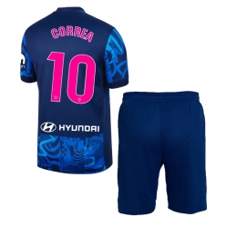 Fotbollsset Barn Atletico Madrid Angel Correa #10 Tredje Tröja 2024-25 Mini-Kit Kortärmad (+ korta byxor)